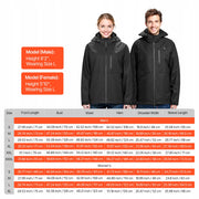 VEVOR MEN'S HEATED JACKET WITH 7.4V BATTERY, 5 HEATING ZONES, WATERPROOF