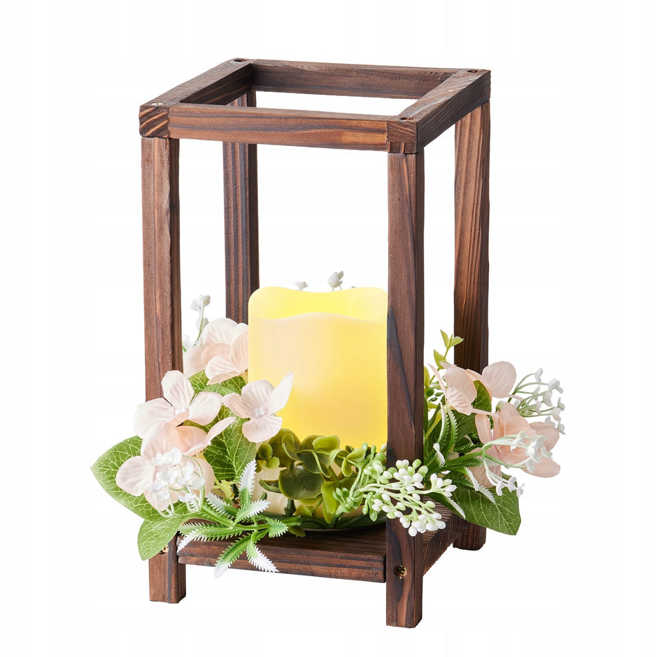 VEVOR 10-PIECE WOODEN LANTERN SET FOR WEDDINGS BROWN SOLID