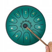 VEVOR 165mm 11-Note Steel Tongue Drum Rain Drum Strong Green