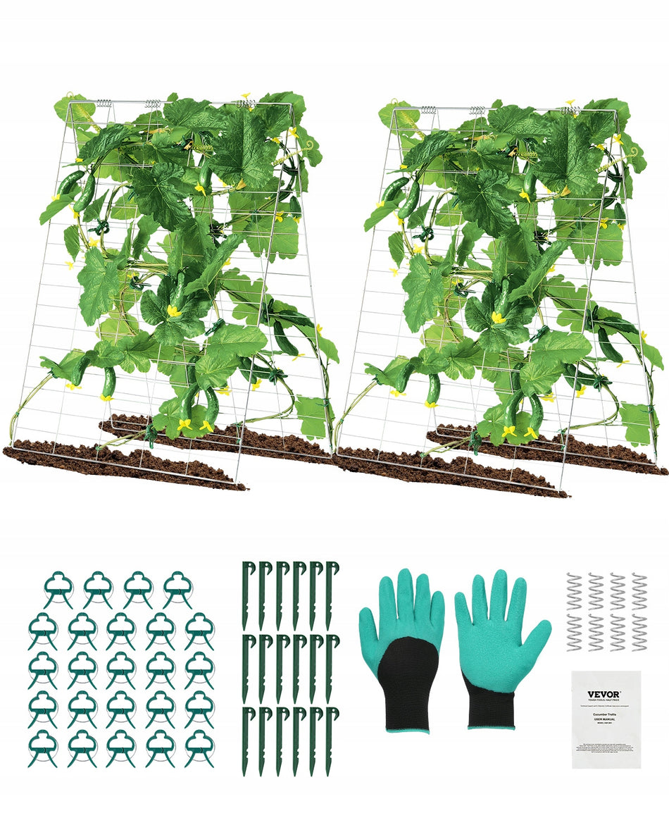 VEVOR CUCUMBER TRELLIS 90X140 CM FOLDABLE METAL TRELLIS SET STURDY