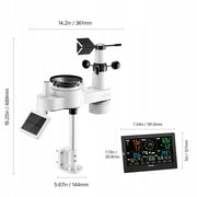 VEVOR 7-in-1 WIRELESS SOLAR WEATHER STATION 7.5 INCH IPX6 POWERFUL
