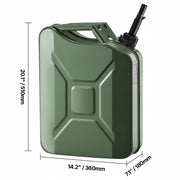 VEVOR 20L FUEL CAN 2 PCS METAL WITH SPOUT AND STRONG HANDLE