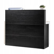 RECEPTION DESK VEVOR RECEPTION COUNTER L-SHAPED DRAWER STORAGE BLACK