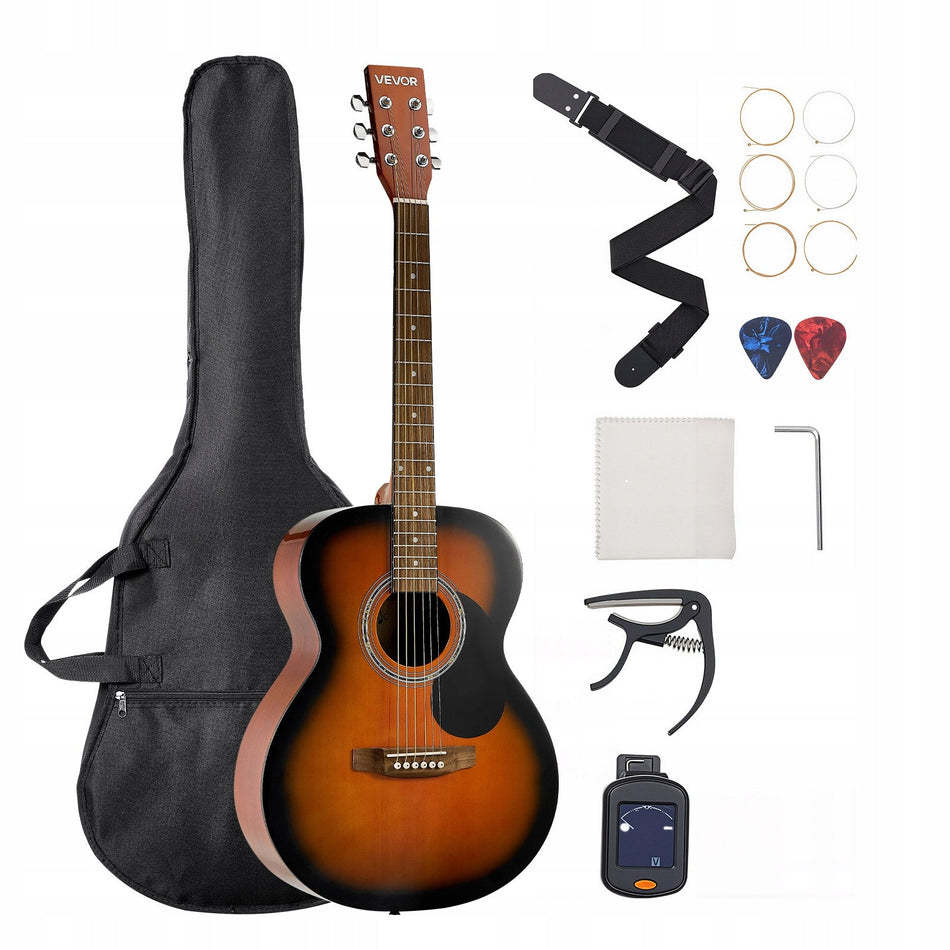 VEVOR DREADNOUGHT ACOUSTIC GUITAR 40 IN 1016 MM SET FOR