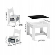 VEVOR CHILDREN'S TABLE WITH 2 CHAIRS AND FABRIC STORAGE BIN STURDY