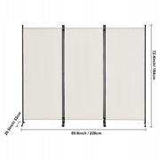 VEVOR 3-PANEL ROOM DIVIDER FOLDING SCREEN WHITE STRONG AND COMPACT