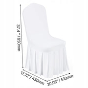 VEVOR CHAIR COVERS 30 PCS WHITE ELASTIC WASHABLE FLAT FRONT