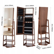 VEVOR 360 ROTATING JEWELRY CABINET WITH MIRROR 155 CM PREMIUM ORGANIZER