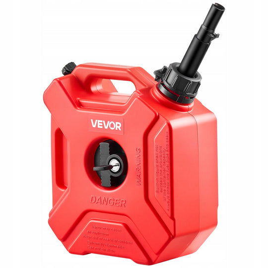 VEVOR 5L FUEL CAN WITH SPOUT AND ANTI-THEFT LOCK STRONG