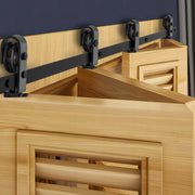 VEVOR 76 Professional Barn Door Hardware Kit Black 150KG