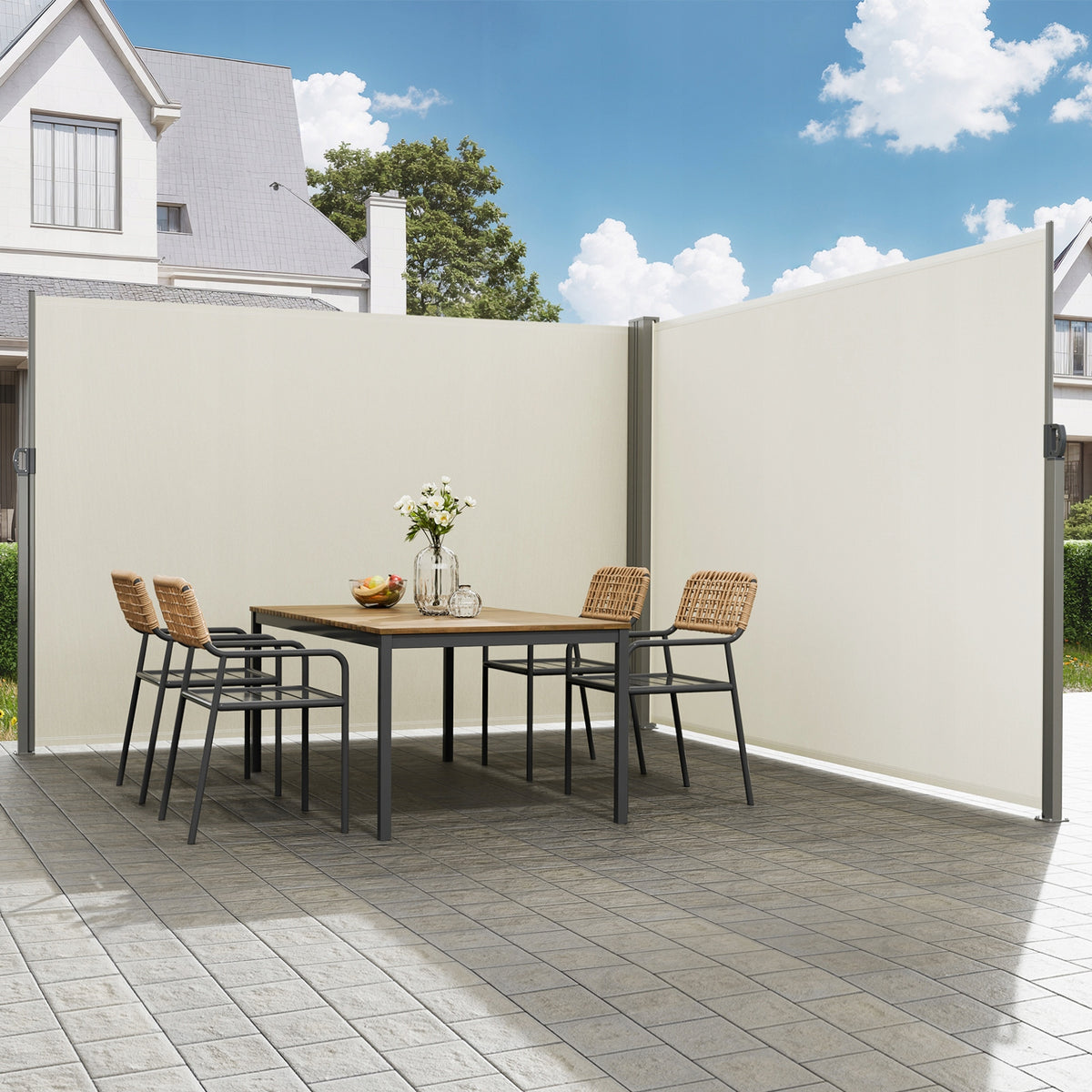 VEVOR SIDE AWNING 200X600 CM PREMIUM WATERPROOF POLYESTER FABRIC
