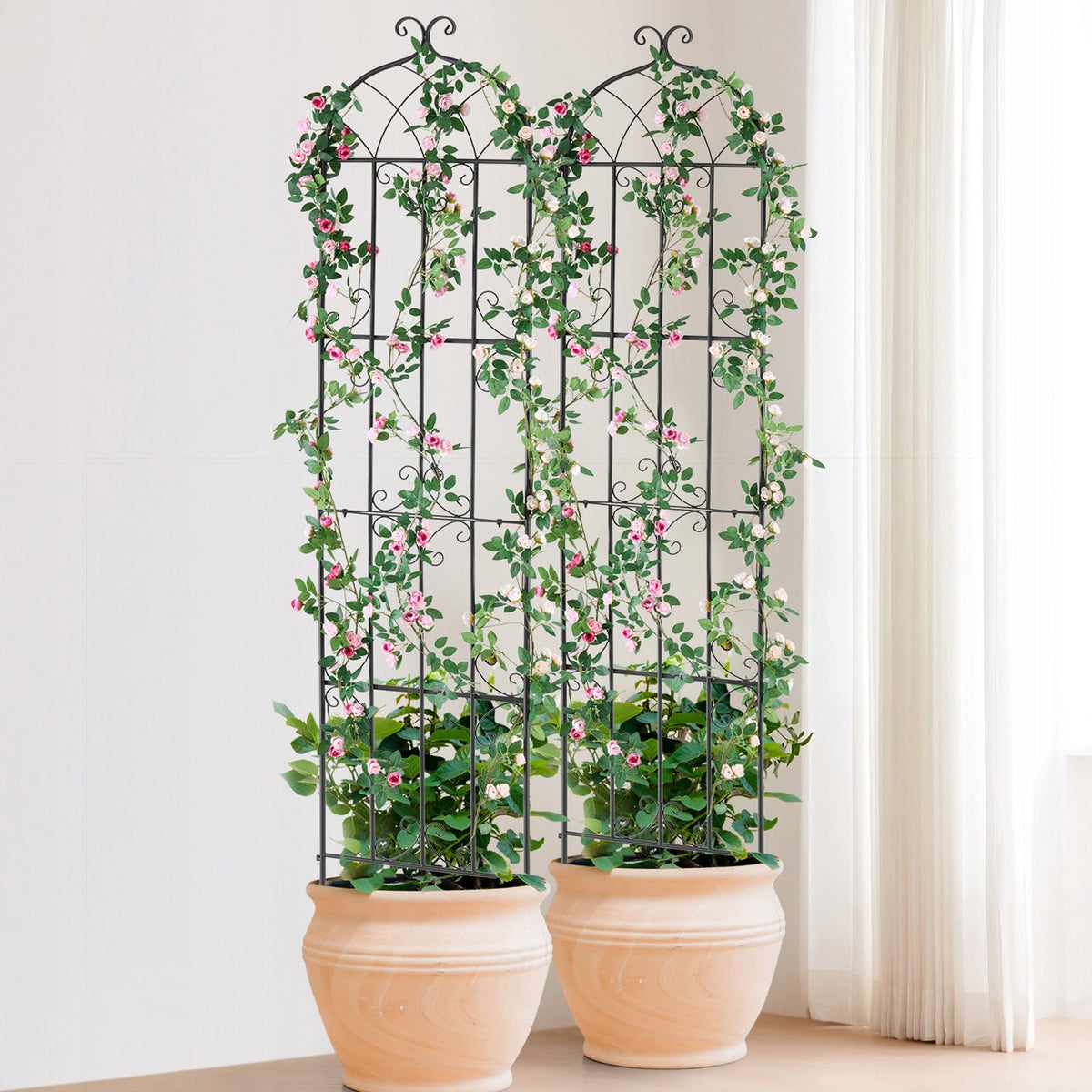VEVOR CLIMBING PLANT SUPPORT 4 METAL TRELLISES 51X220 CM STURDY