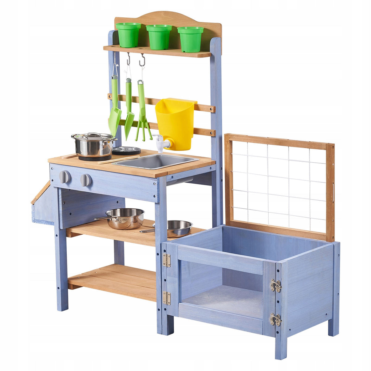 VEVOR WOODEN OUTDOOR PLAY KITCHEN FOR CHILDREN WITH ACCESSORIES