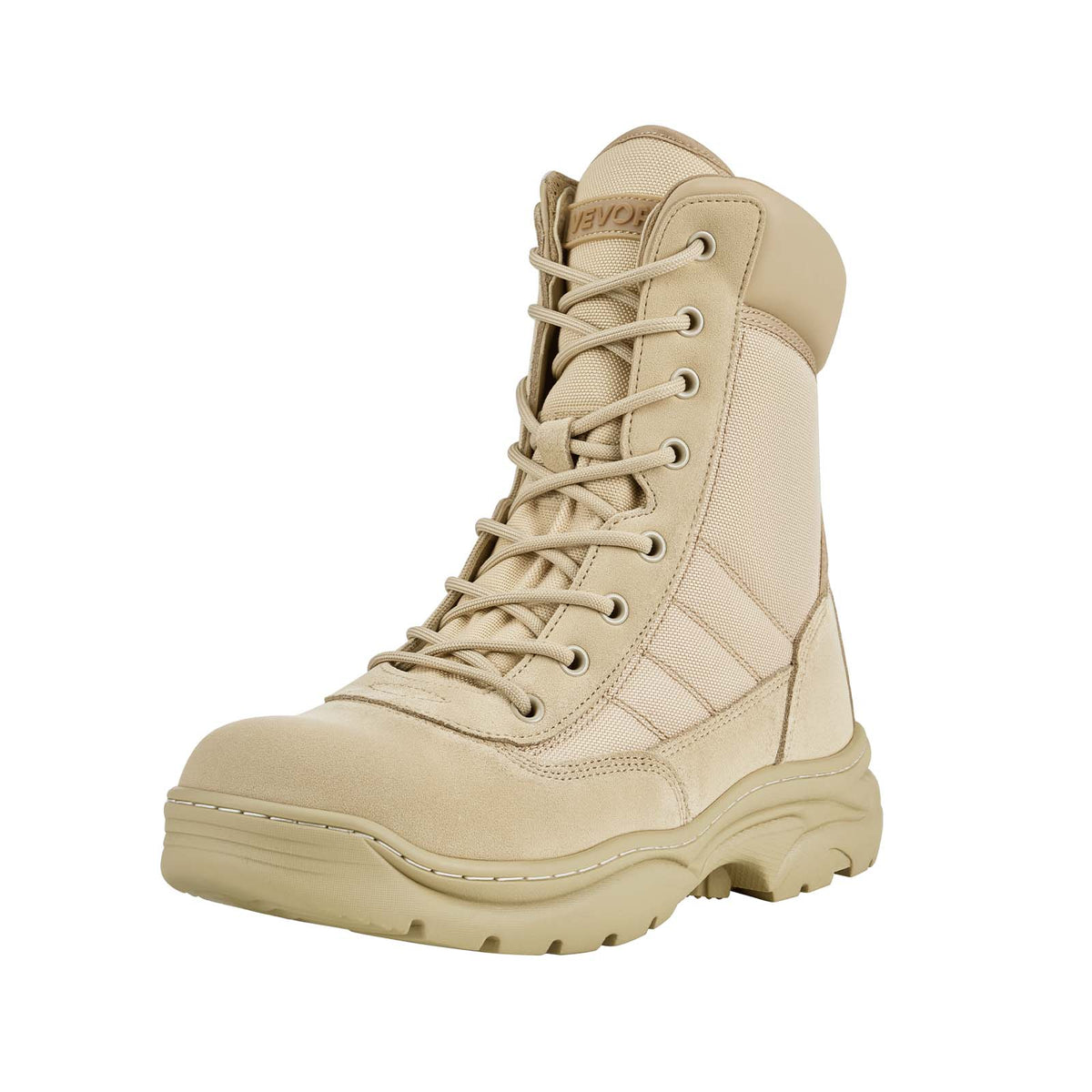 VEVOR WORK BOOTS MEN'S TACTICAL TREKKING BREATHABLE 8 INCH SAND