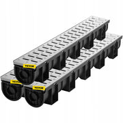 VEVOR DRAINAGE CHANNEL SET 3 PCS HDPE STAINLESS STEEL A15