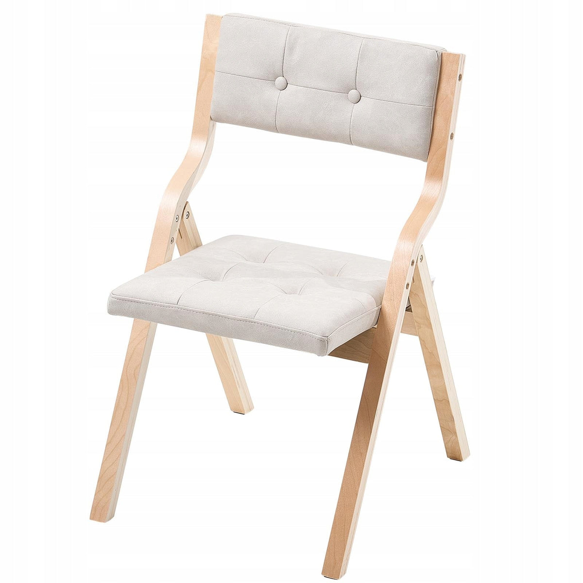 VEVOR FOLDING GARDEN CHAIR WITH CUSHION WOODEN FRAME SET OF 2
