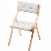 VEVOR FOLDING GARDEN CHAIR WITH CUSHION WOODEN FRAME SET OF 2