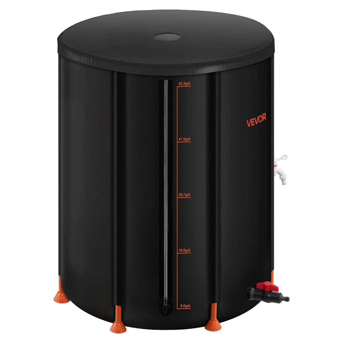 VEVOR FOLDABLE RAIN BARREL 201L PVC 1000D STABLE PORTABLE