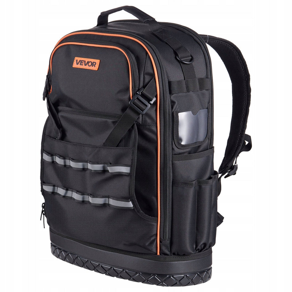 VEVOR TOOL BACKPACK 65 POCKETS HEAVY-DUTY TOOL ORGANIZER BLACK