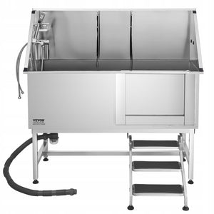 VEVOR STAINLESS STEEL DOG WASH STATION 1500X700X1495MM HEAVY DUTY