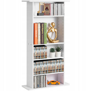 PROFESSIONAL VEVOR 5-TIER DVD CABINET FOR UP TO 240 CDs WHITE