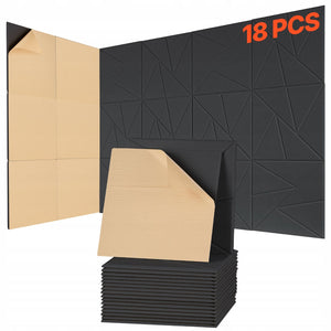 VEVOR 18-PACK SELF-ADHESIVE ACOUSTIC PANELS 300X300X10 MM PREMIUM