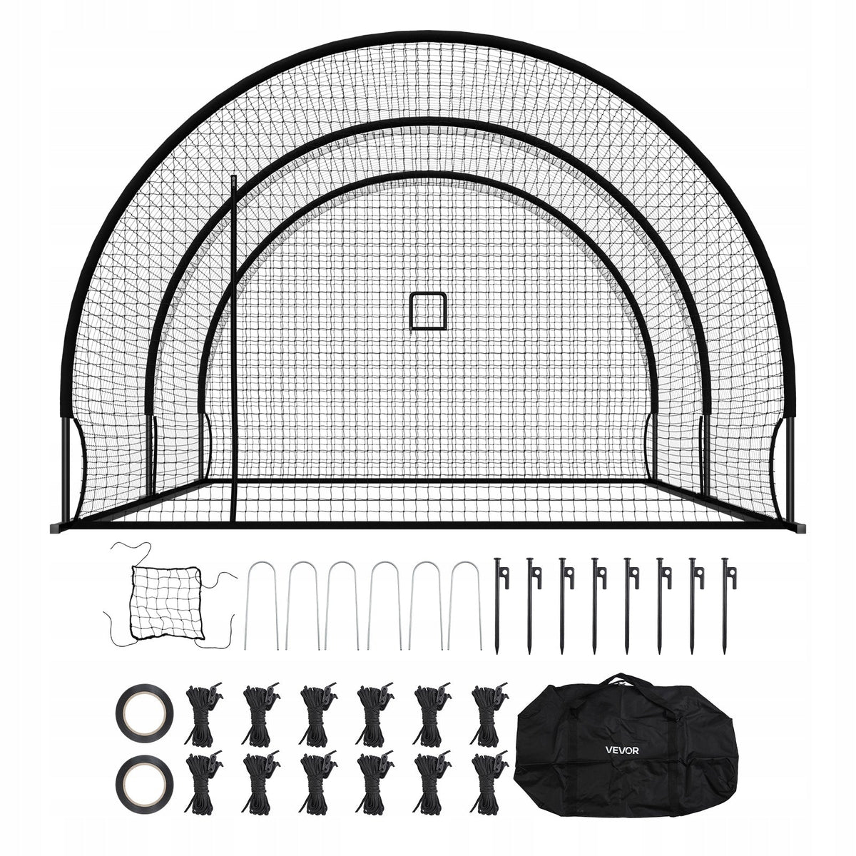 VEVOR 606 x 366 x 250 cm Professional Baseball Batting Cage Net
