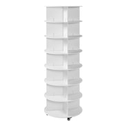 PROFESSIONAL VEVOR ROTATING SHOE RACK 7 TIERS FOR 28 PAIRS OF SHOES WHITE