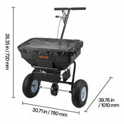 VEVOR SPREADER 59 KG PROFESSIONAL FERTILIZER 3.66M WIDTH 30 POSITIONS
