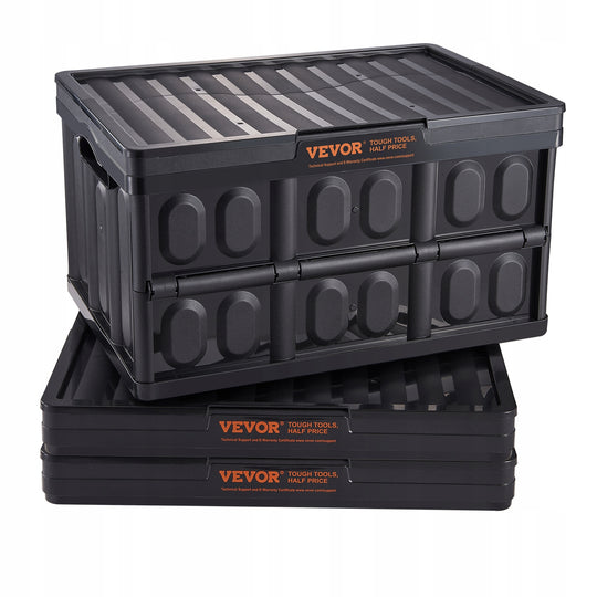 VEVOR SET OF 3 FOLDABLE 45L PP BOXES PROFESSIONAL CONTAINER