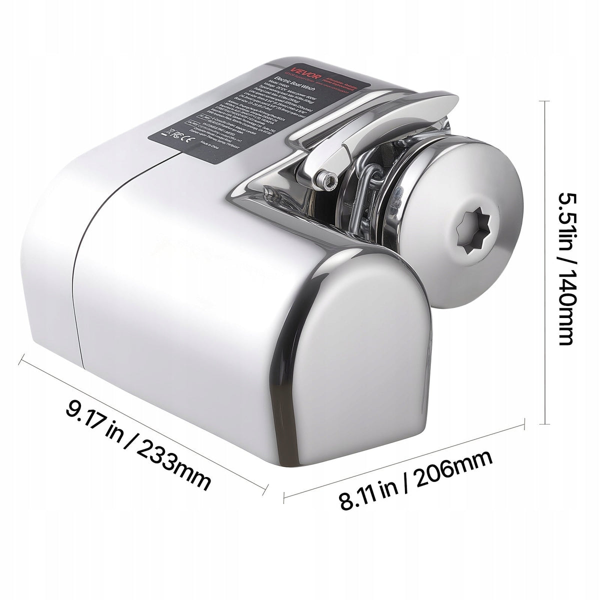 VEVOR 12V 600W ELECTRIC FISHING WINCH 316 STAINLESS STEEL