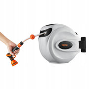 VEVOR 12MM X 30M HEAVY-DUTY AUTO REWIND WALL MOUNT GARDEN HOSE REEL