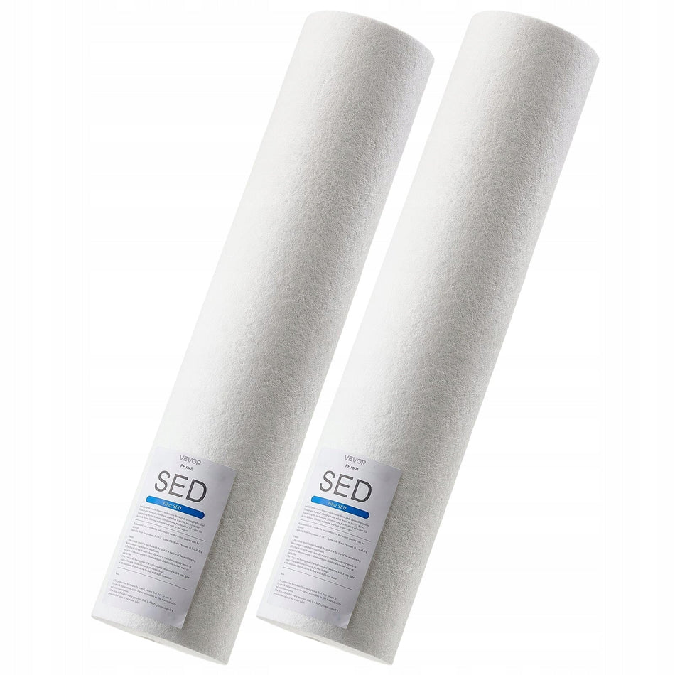 VEVOR 2-PACK WHOLE HOUSE WATER FILTER REPLACEMENT CARTRIDGES 115X507MM