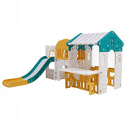 VEVOR GARDEN PLAYHOUSE FOR CHILDREN WITH SLIDE AND BASKETBALL HOOP HDPE