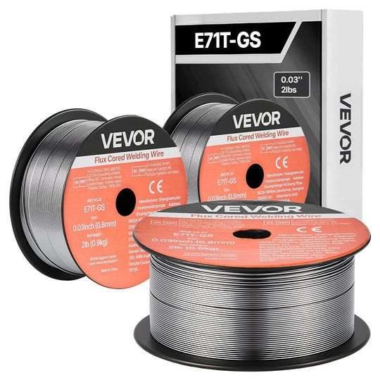 VEVOR PROFESSIONAL 0.8MM E71T-GS FLUX CORE MIG WELDING WIRE 3 SPOOLS