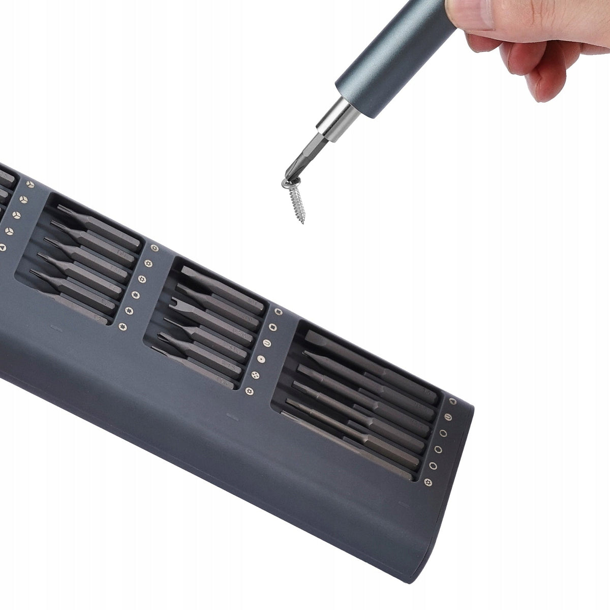 VEVOR ELECTRIC PRECISION SCREWDRIVER 48 MAGNETIC BITS LED TYPE-C