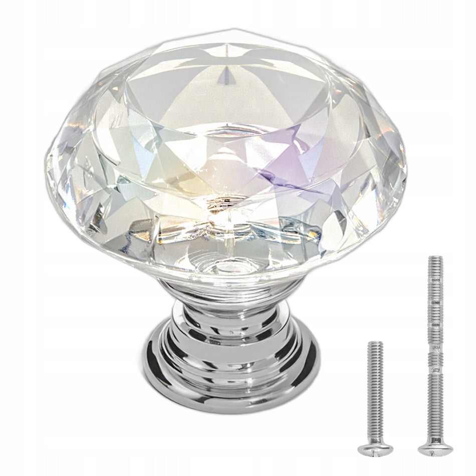 VEVOR FURNITURE KNOBS 12 PCS 31 MM ACRYLIC AND ZINC ALLOY STRONG AND STYLISH