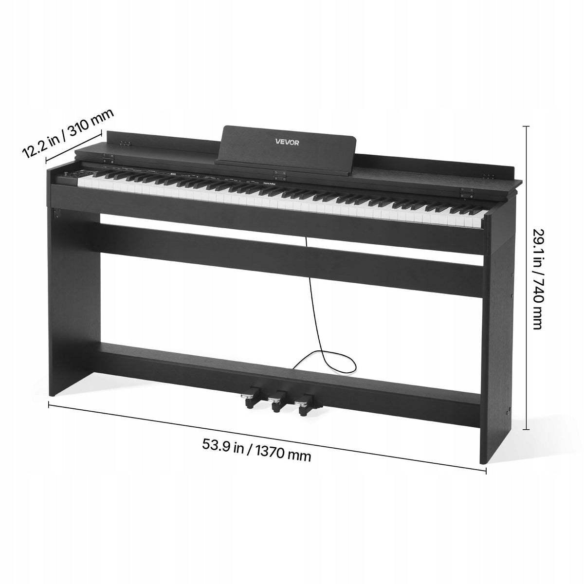 VEVOR 88-KEY DIGITAL PIANO FULLY WEIGHTED TOUCH SENSITIVE POWERFUL
