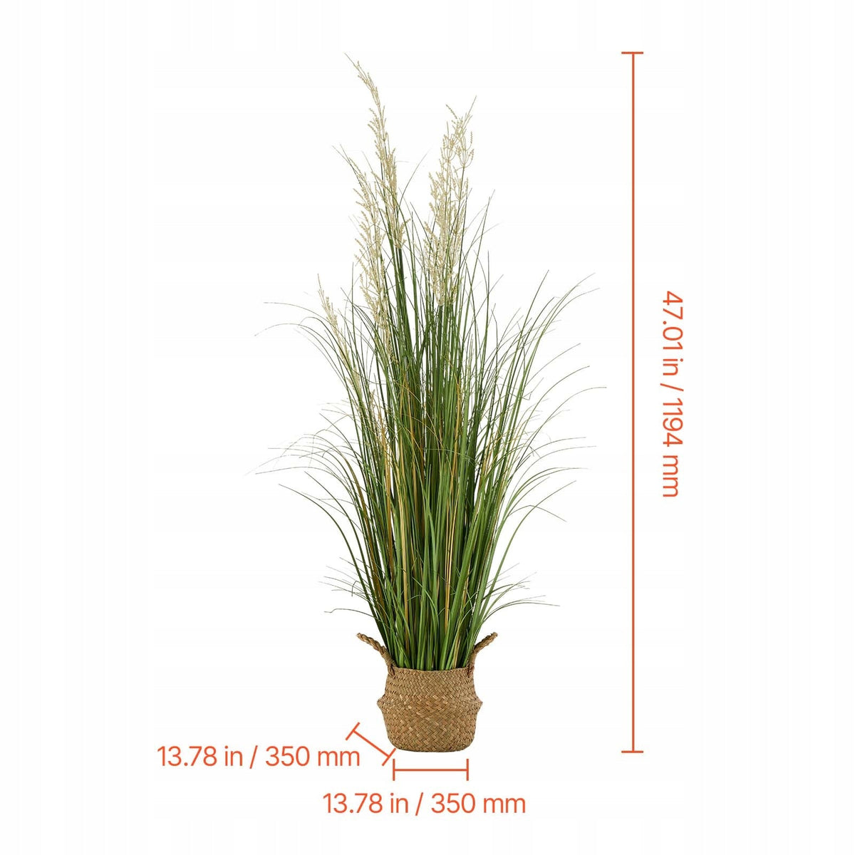 VEVOR ARTIFICIAL REED GRASS 1194MM IN POT PREMIUM PVC REALISTIC