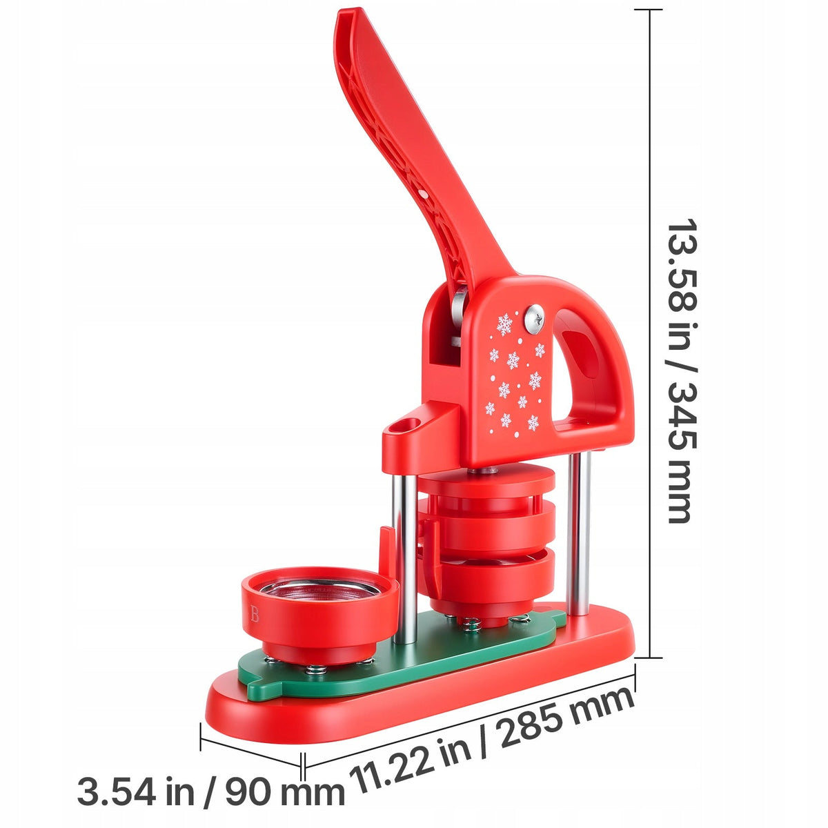 VEVOR 58 MM BUTTON PRESS COMPLETE SET ERGONOMIC MACHINE