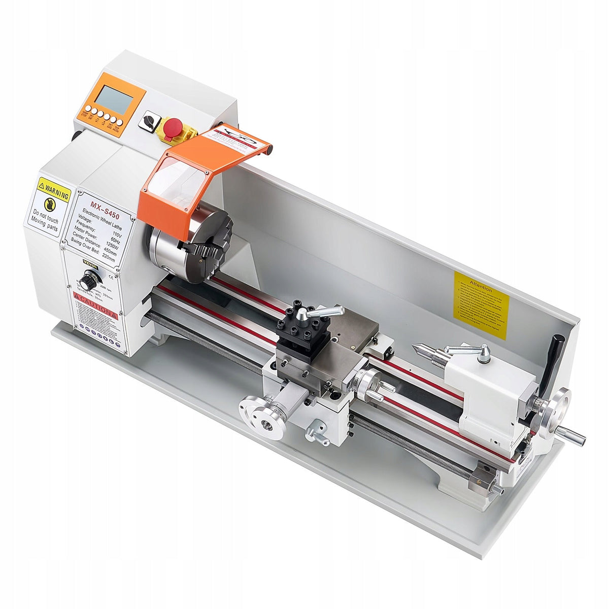 VEVOR METAL LATHE 220X450 MM BENCHTOP WITH AUTOMATIC FEED 1250W