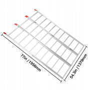 VEVOR ALUMINUM RAMPS TRIPLE FOLDING RAMP 1500LBS WITH STRAPS
