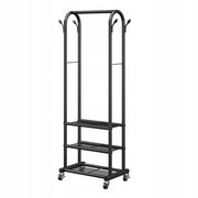 PROFESSIONAL VEVOR CLOTHES RACK ON WHEELS WITH RAIL AND 3 SHELVES