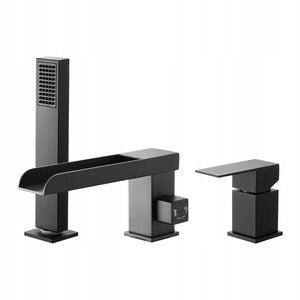 VEVOR ROMAN PROFESSIONAL BATHTUB FAUCET 3-HOLE MATTE BLACK STEEL