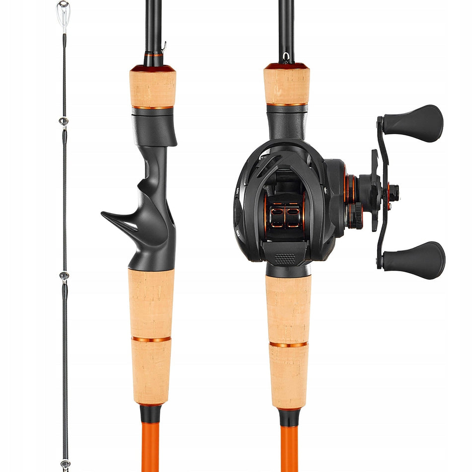 VEVOR BAITCASTING ROD AND REEL COMBO PREMIUM 2M CARBON FIBER