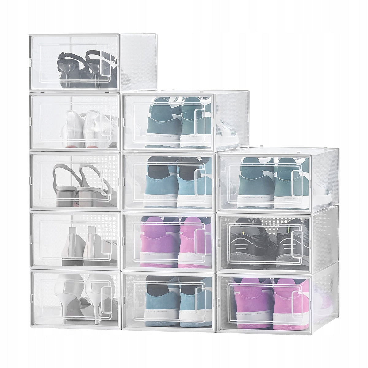 VEVOR SHOE STORAGE BOXES, 12-PACK, FOLDABLE, BEST