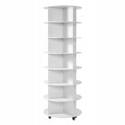 PROFESSIONAL VEVOR ROTATING SHOE RACK 7 TIERS FOR 28 PAIRS OF SHOES WHITE