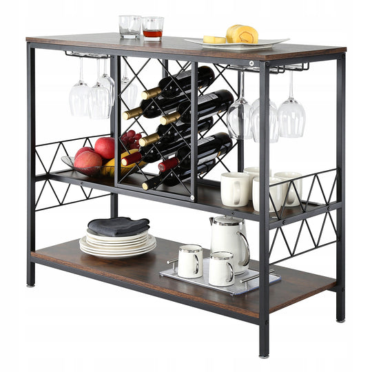 VEVOR 1M INDUSTRIAL BAR CABINET FOR WINE AND GLASSES SOLID STEEL