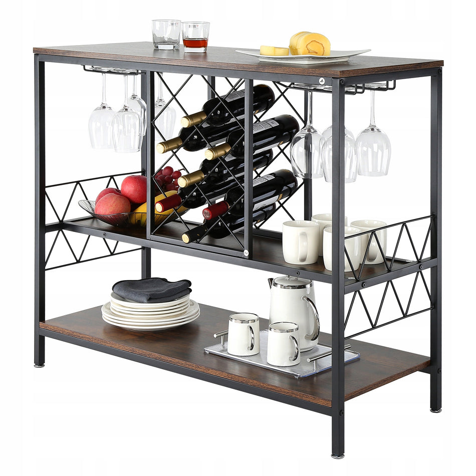 VEVOR 1M INDUSTRIAL BAR CABINET FOR WINE AND GLASSES SOLID STEEL