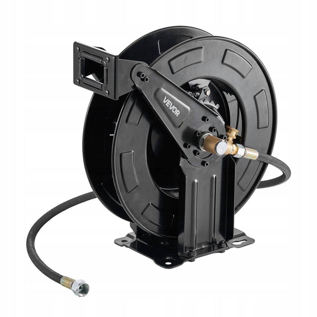 VEVOR PRESSURE WASHER HOSE REEL 15.2M X 9.5MM STEEL HEAVY DUTY